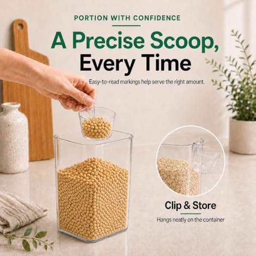 2-Pack 4.2 Qt 5 lb Flour Storage Containers with Scoops & Pop Lids