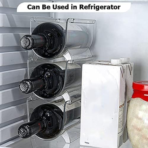 6 Pack Plastic Wine Bottle Holder for Refrigerator