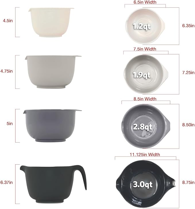 Glad Mixing Bowls with Pour Spout, Dishwasher Safe Kitchen Cooking and Baking - Image 5