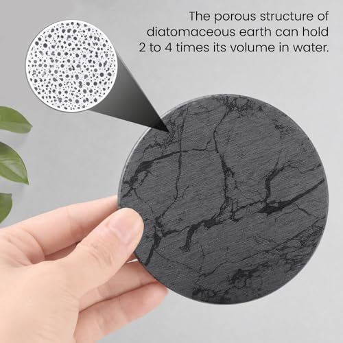 Diatomaceous Earth Coasters Set of 4,Cool Absorbent Quick-Dry Drink
