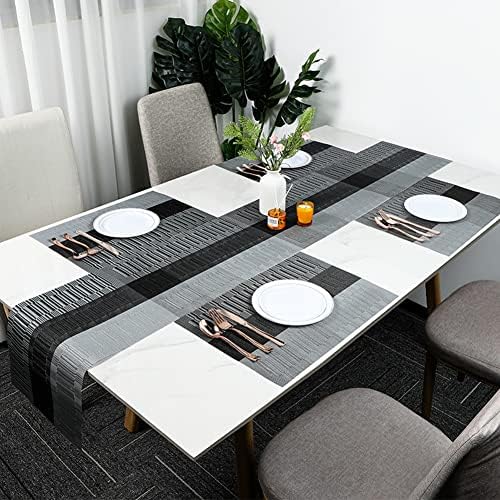 Placemats, Washable PVC Table Mats, Woven Vinyl Placemat for Dining