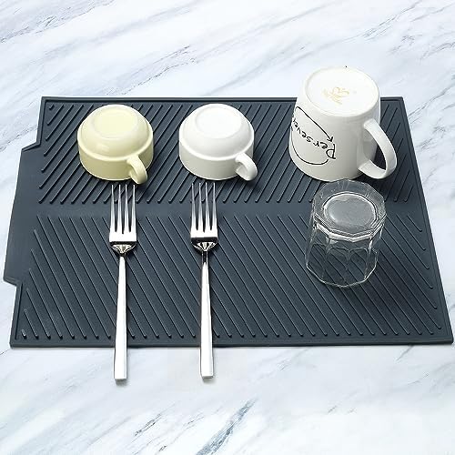 Silicone Dish Draining Mat, Eco Friendly Dish Drying Mat Kitchen