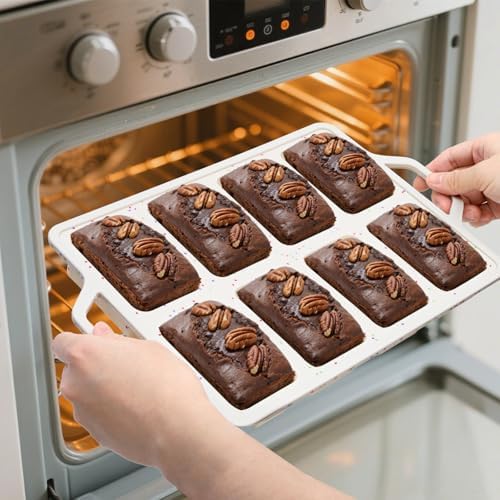 2 Pack Silicone Mini Loaf Pans, Reinforced Metal Frame