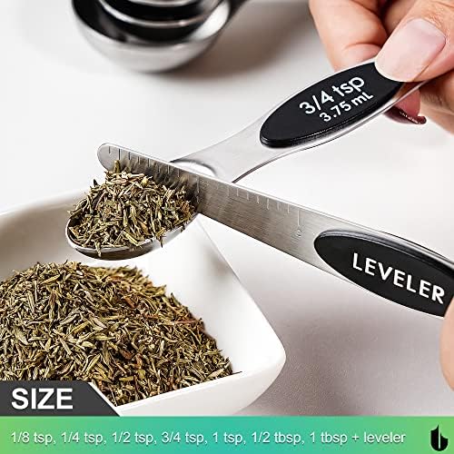 Urbanstrive 8 Pcs Upgraded Magnetic Measuring Spoons Set Stainless