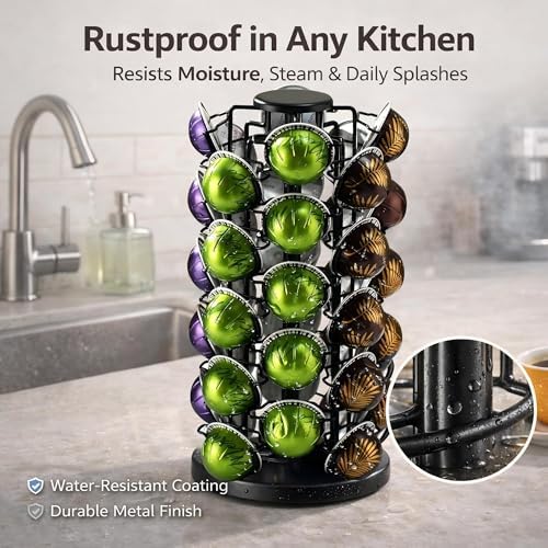 Nespresso Vertuo Pod Carousel Holder, 40 Pod, Black