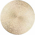 Round Placemats Gold Metallic Set of 6 Vinyl Hollow Placemats 15 Inch