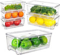 Imncya 6 Pack Clear Fridge Organizers