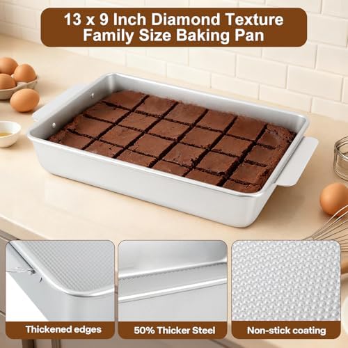 Baking Pan Bundle - 9x13 Nonstick Sheet Pan & Meatloaf Pan with Drain