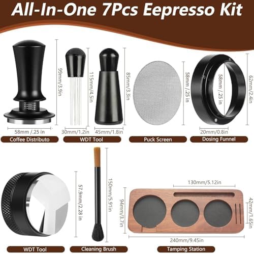 Espresso Tamper Set - 58mm Press Tools For Coffee Powder