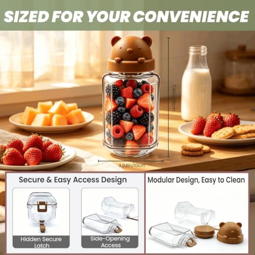 TJR Salad Pod, Leak-Proof Side Opening Salad Jar Container for Lunch