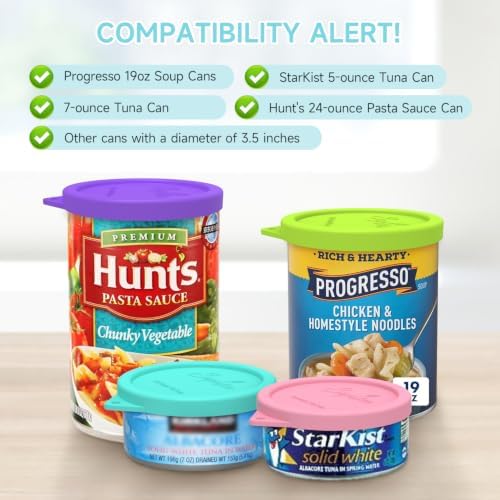 SOPHICO 4PCS 3.4in Silicone Can Lids