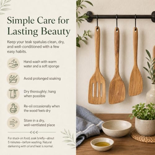 FAAY 3-in-1 Teak Wood Spatula Set