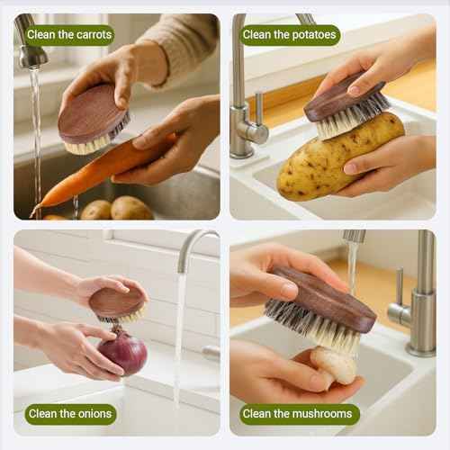 SAMEBUTECO 2-Pack Fruit and Vegetable Cleaning Brushes