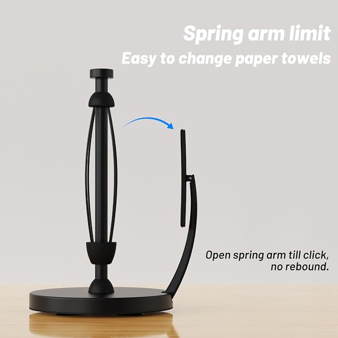 VEHHE Paper Towel Holder Countertop, Simply Tear Paper Towel Stand - Image 5
