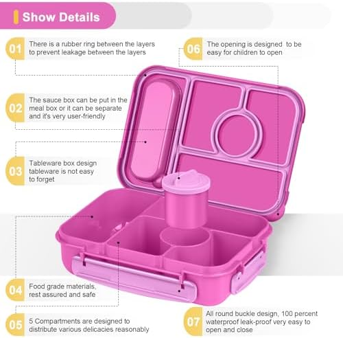 Amathley Bento Box Adult Lunch Box Kids,Lunch Containers for