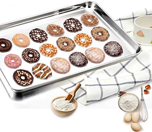 TeamFar Baking Sheet with Cooling Rack Set, 16 x 12 x 1 inch