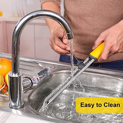 Stainless Steel Lemon Zester & Grater - Premium Kitchen Tool for
