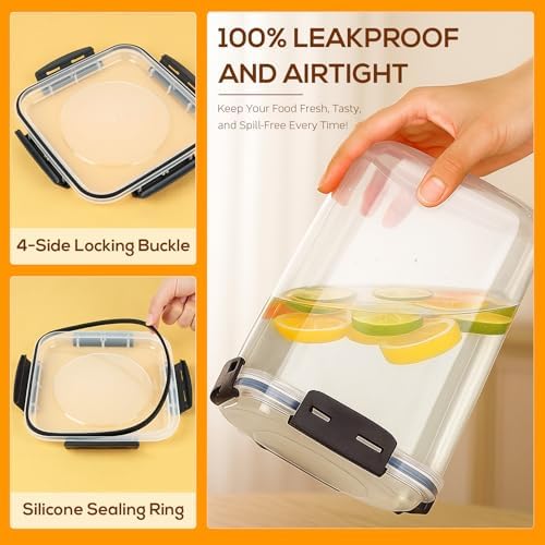 4 Pack 5.3L Thick Flour Sugar Storage Containers for Pantry, Airtight