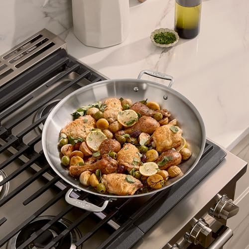 All-Clad D3® Stainless Steel 14 inch Paella Pan- Made in the USA- The