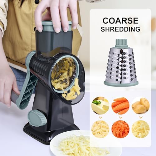 Cheese Grater Box Grater (Rotary Clear Black)