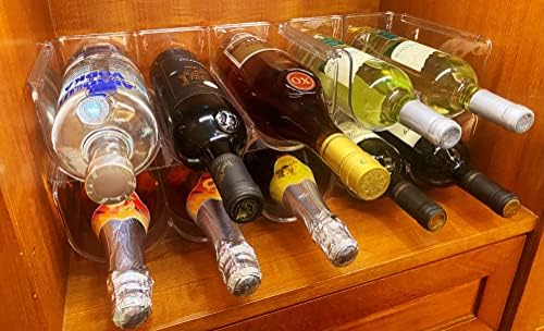 Set of 4 Refrigerator Wine Rack, Cabinet Water Bottles Storage