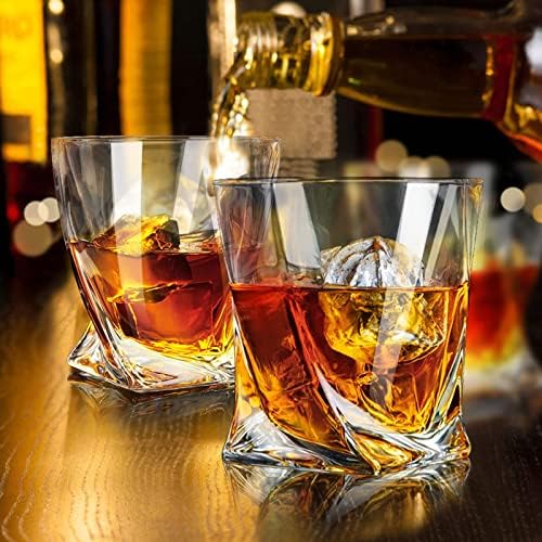 KITNATS Old Fashioned Whiskey Glasses 10 OZ Rocks Glasses Set of 4