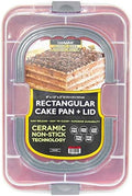 casaWare 9 x 13 x 2-inch Covered Rectangular Cake Pan with Wide