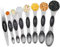 Magnetic Stackable 430 Stainless Steel Dual‐End Measuring Spoons Set