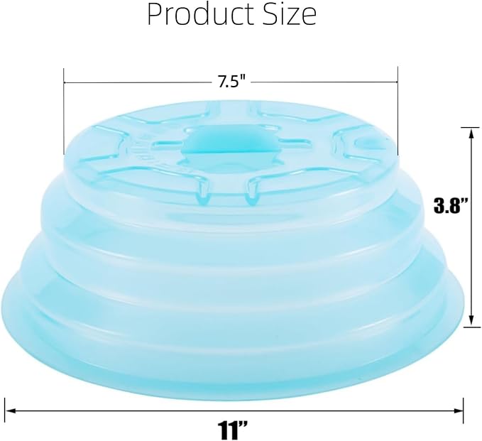 Kichwit Collapsible Silicone Microwave Plate Cover Splatter Guard, Dishwasher - Image 4
