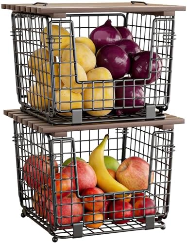 2 Pack Stackable Potato and Onion Storage Bins