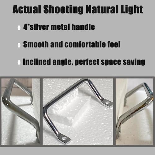 4 Pcs Silver Metal Charcuterie Board Pulls, Serving Tray Handles
