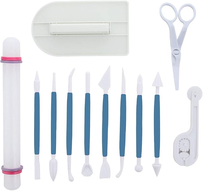 ScivoKaval Marshmallow Fondant Cake Decorating Hand Tool 12 Pcs 5 Sets by ScivoKaval