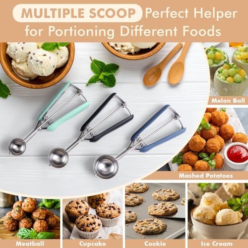 Cookie Scoop set, Cookie Scoops for Baking Set of 3, Size #60/ #40