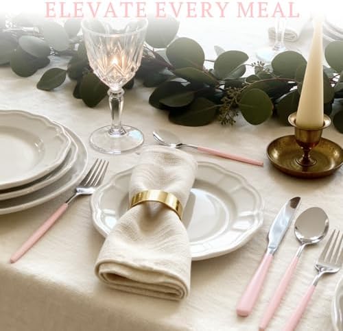 Astercook Silverware Set with Steak Knives 24-Piece Flatware Set for 4