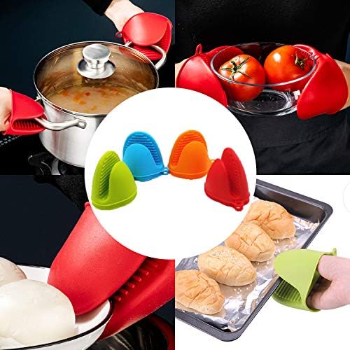 NEPAK Silicone Cooking Pinch Grips, 4 Pairs