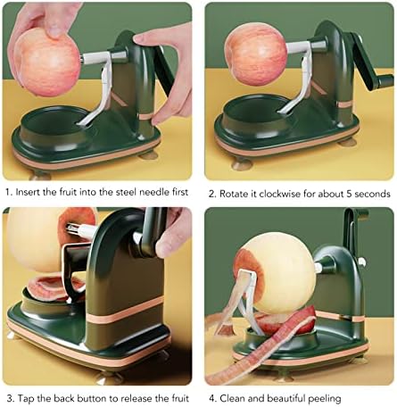 Topyond Apple Peeler Slicer Corer, Multi-Function Fruit Peeler with
