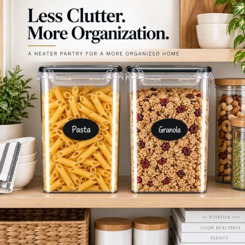 DWËLLZA KITCHEN Flour & Sugar Containers, 3.6L, Set of 4
