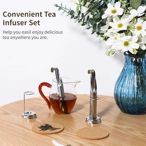6 Pack Stainless Steel Tea Infuser Set - Fine Mesh for Loose Leaf Tea