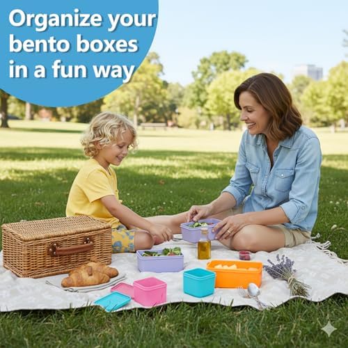 4 Pack Silicone Lunch Containers Compatible with OmieBox, Leak-Proof