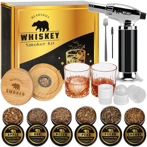 Whiskey Smoker Kit with Torch - 6 Natural Wood Chips Flavors, 2