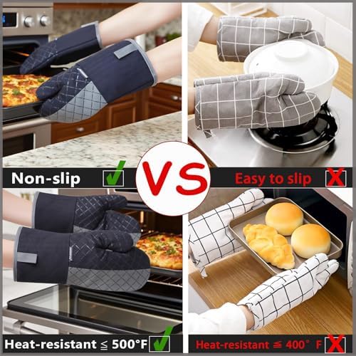 Oven Mitts and Pot Holders Sets 6pcs, Kitchen Oven Glove,High Heat