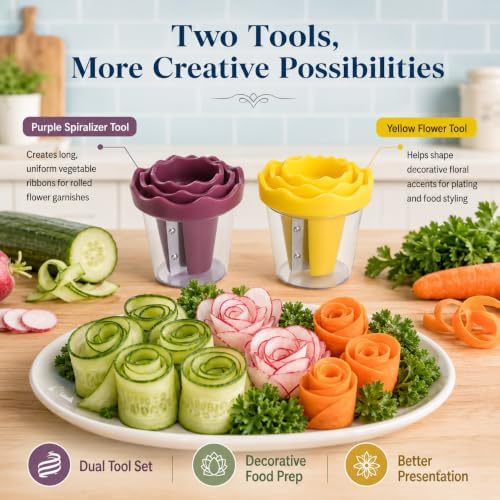Manual Vegetable Spiralizer and Curler Tool