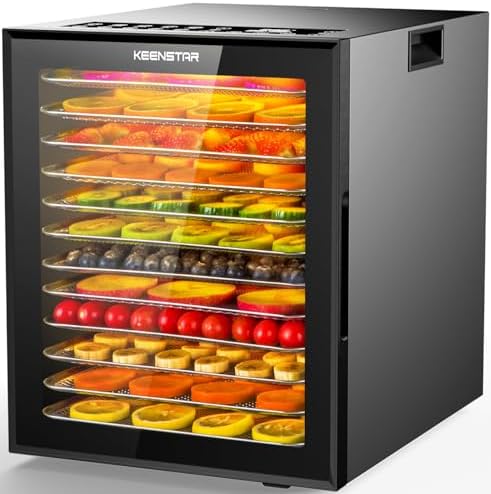 Food Dehydrator, 12 Stainless Steel Trays, 850W