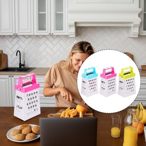 Ptwola 6 Pcs Mini Cheese Grater Stainless Steel Box Grater Fine Coarse