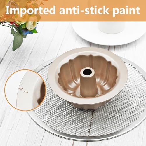 4.5'' Mini Cake Pan for Baking, Carbon Steel Kugelhopf Cake Mold