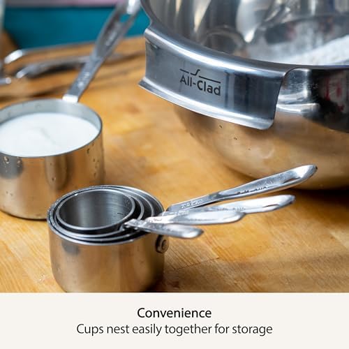 All-Clad Stainless Steel 5-Piece Measuring Cup Set, Kitchen Tools, 5 piece