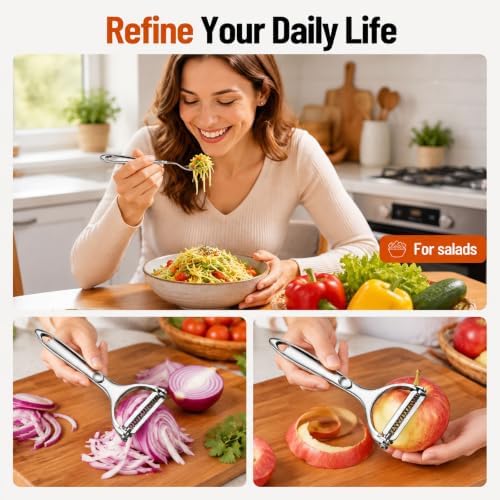 Vegetable Peelers for Kitchen, Ultra Sharp Julienne Peeler