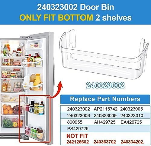 240323002 Refrigerator Door Bin Compatible With Frigidaire Door Shelf