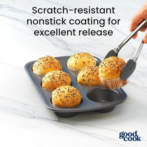 GoodCook Everyday Muffin Pan Nonstick Warp-Resistant Carbon Steel