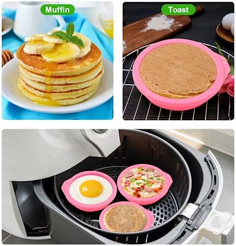Air Fryer Egg Molds, Silicone Non-Stick Silicone, Reusable Easy Clean